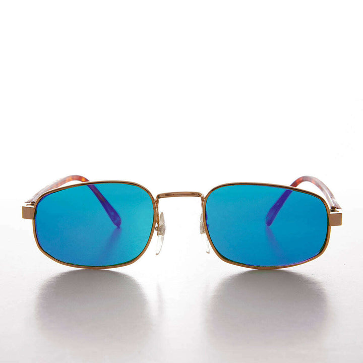Rectangular Sunglasses with Colored Tinted Lens - Jerry