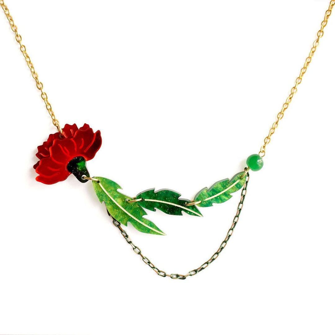 Red Carnation Necklace