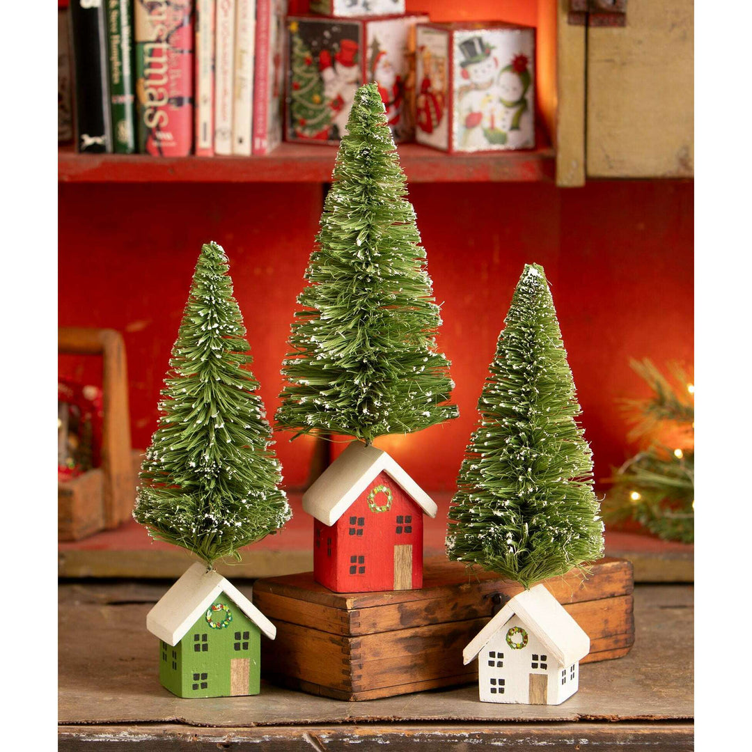 Red House Bottle Brush Tree by Bethany Lowe Designs, image 3