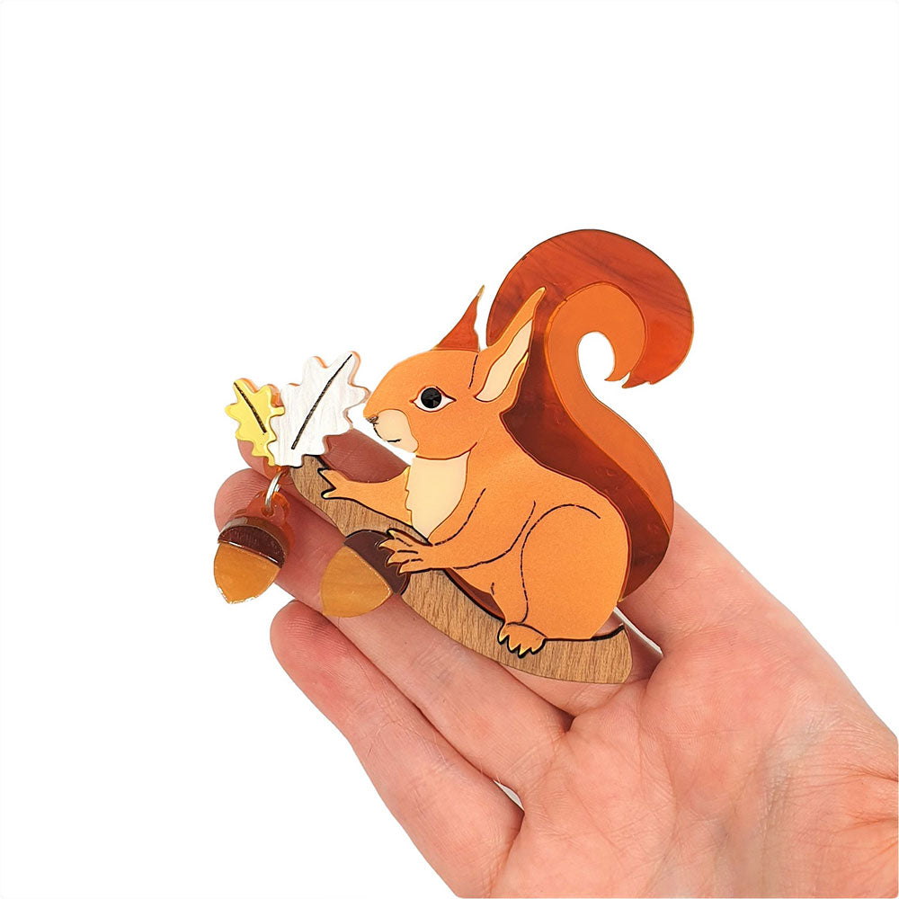 Red Squirrel Brooch by Cherryloco Jewellery 3