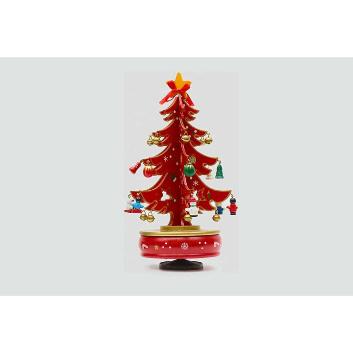 Red Wooden Christmas tree Wizardi F07M6-20 Red