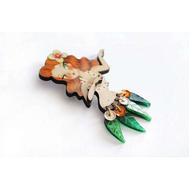 Redhead Hula Girl Brooch by Laliblue - Quirks!