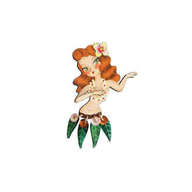 Redhead Hula Girl Brooch by Laliblue - Quirks!