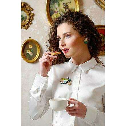 Relax Tea Brooch by LaliBlue - Quirks!