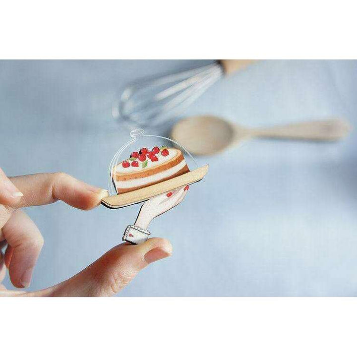 Retro Cherry Cake Brooch by Laliblue - Quirks!
