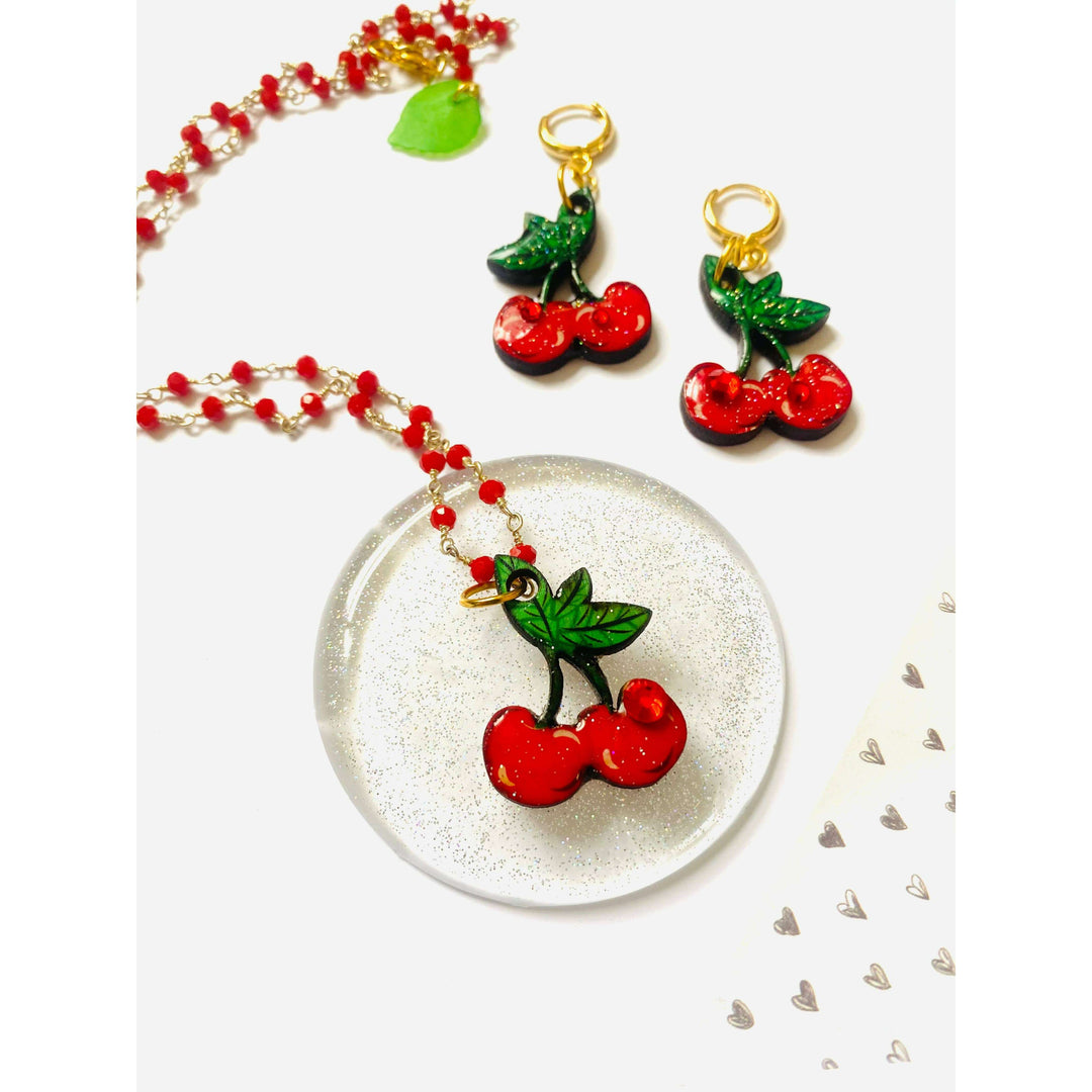 Retro Cherry Earrings by Rosie Rose Parker