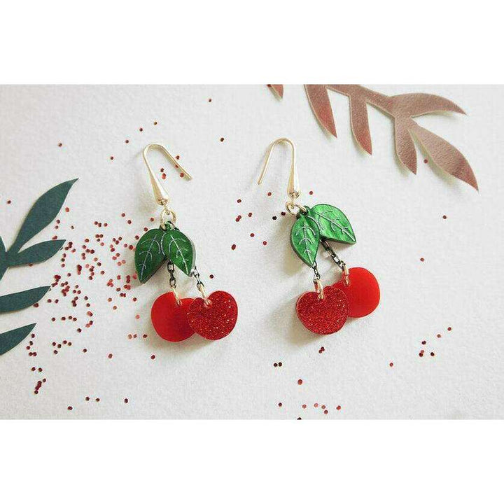 Retro Cherry Statement Earrings by Laliblue - Quirks!