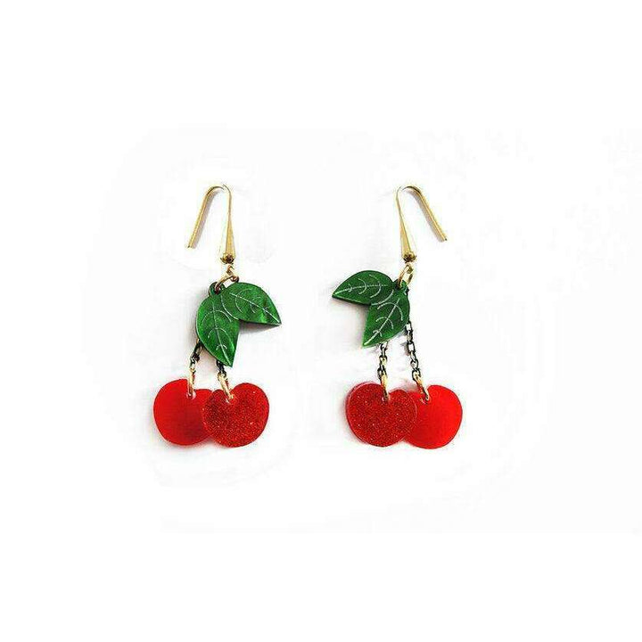 Retro Cherry Statement Earrings by Laliblue - Quirks!