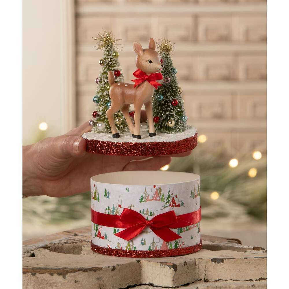 Retro Rudy Reindeer on Box by Bethany Lowe Designs – view 3