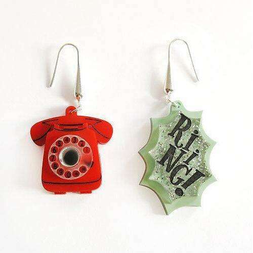 Retro Telephone Earrings by Laliblue - Quirks!