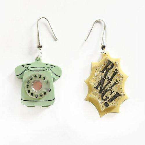 Retro Telephone Earrings by Laliblue - Quirks!