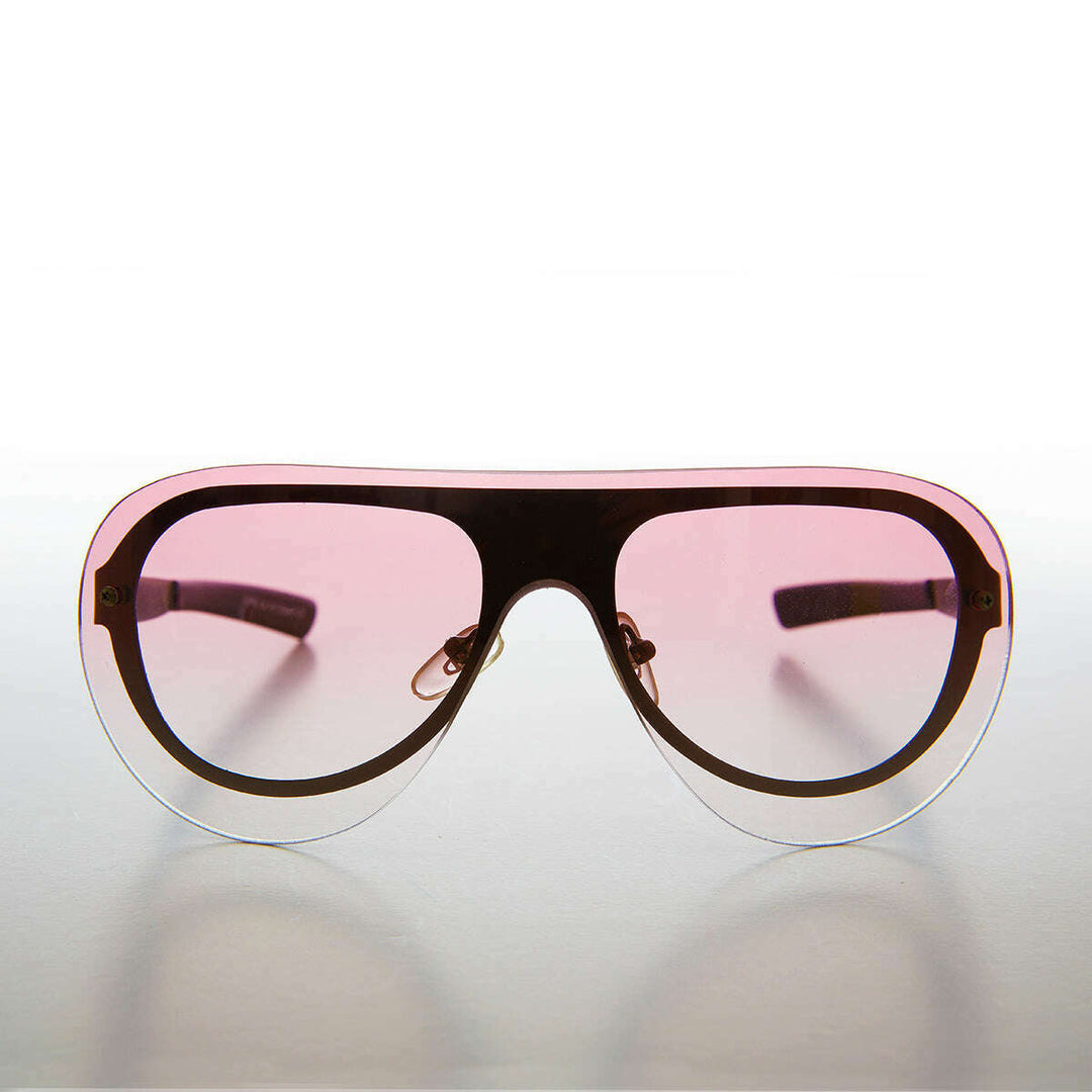 Rimless Aviator with Color Lenses- Devo