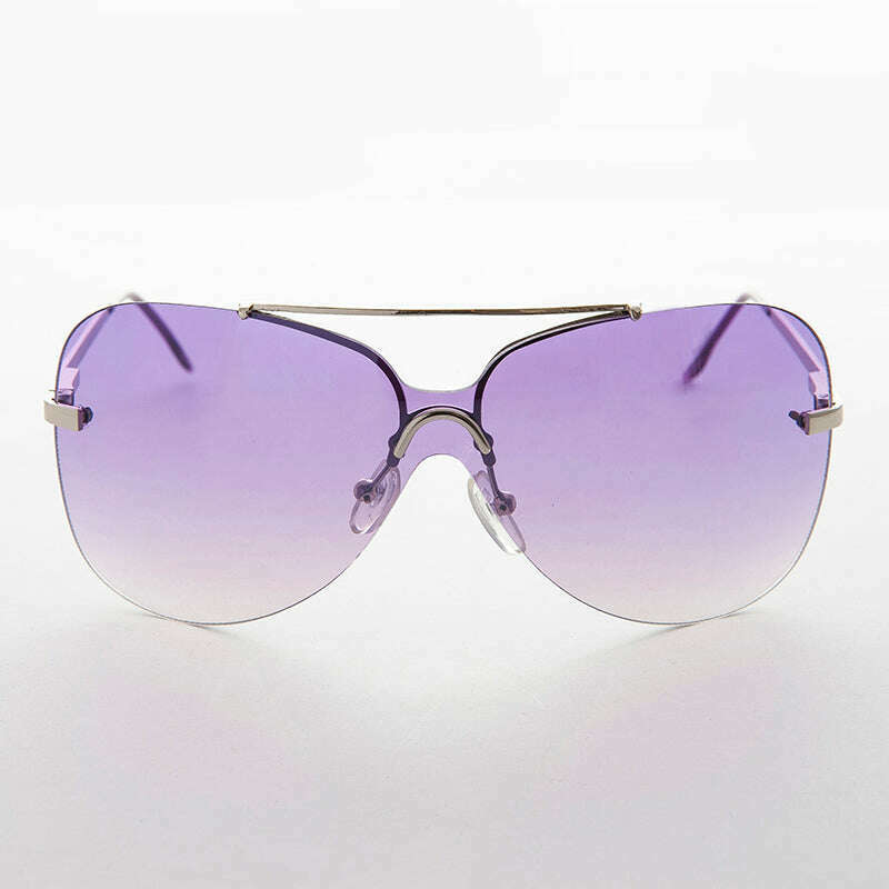 Rimless Butterfly Boho Vintage Sunglass - Farrah
