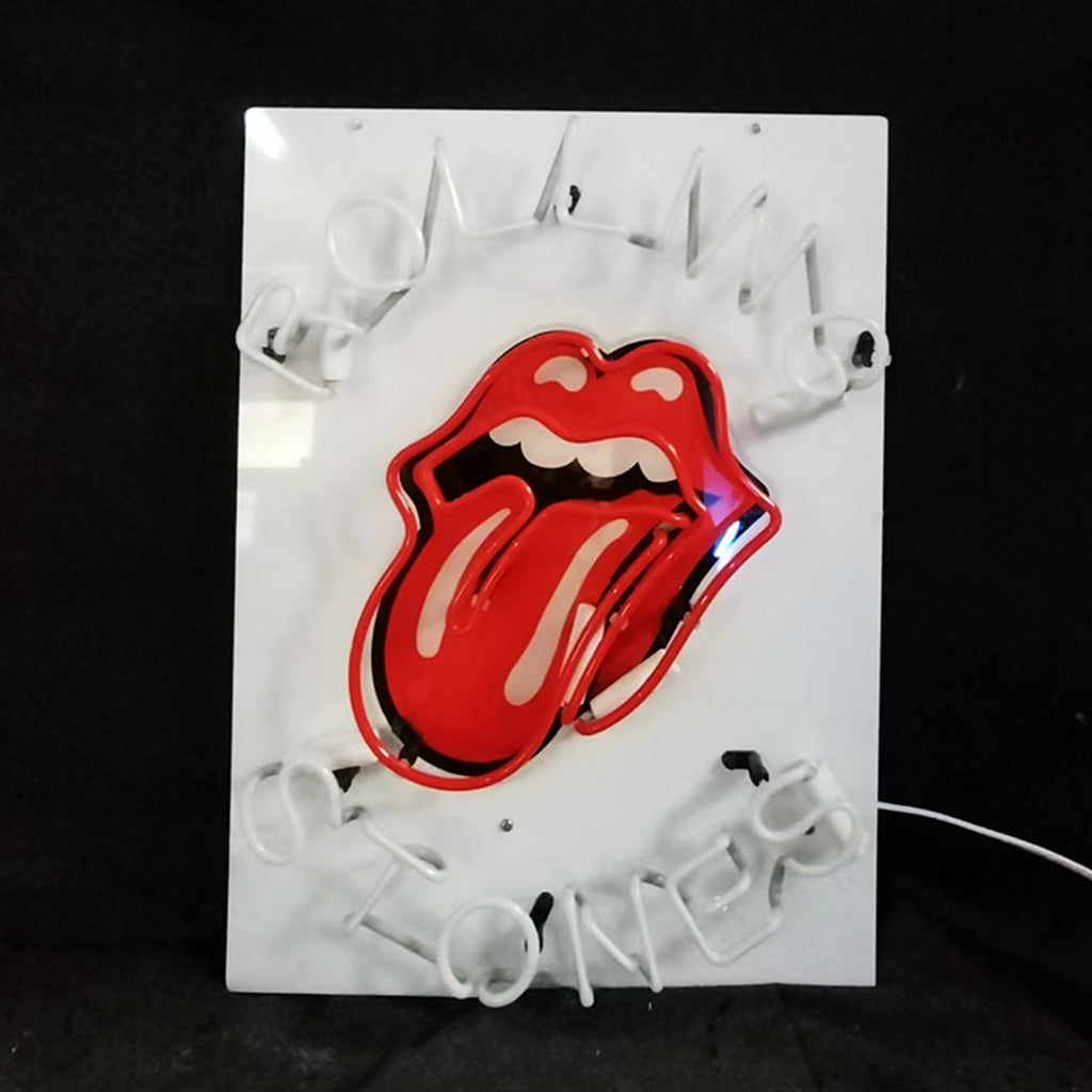 Rolling Stones Rock Roll Band Logo Neon Signs Light