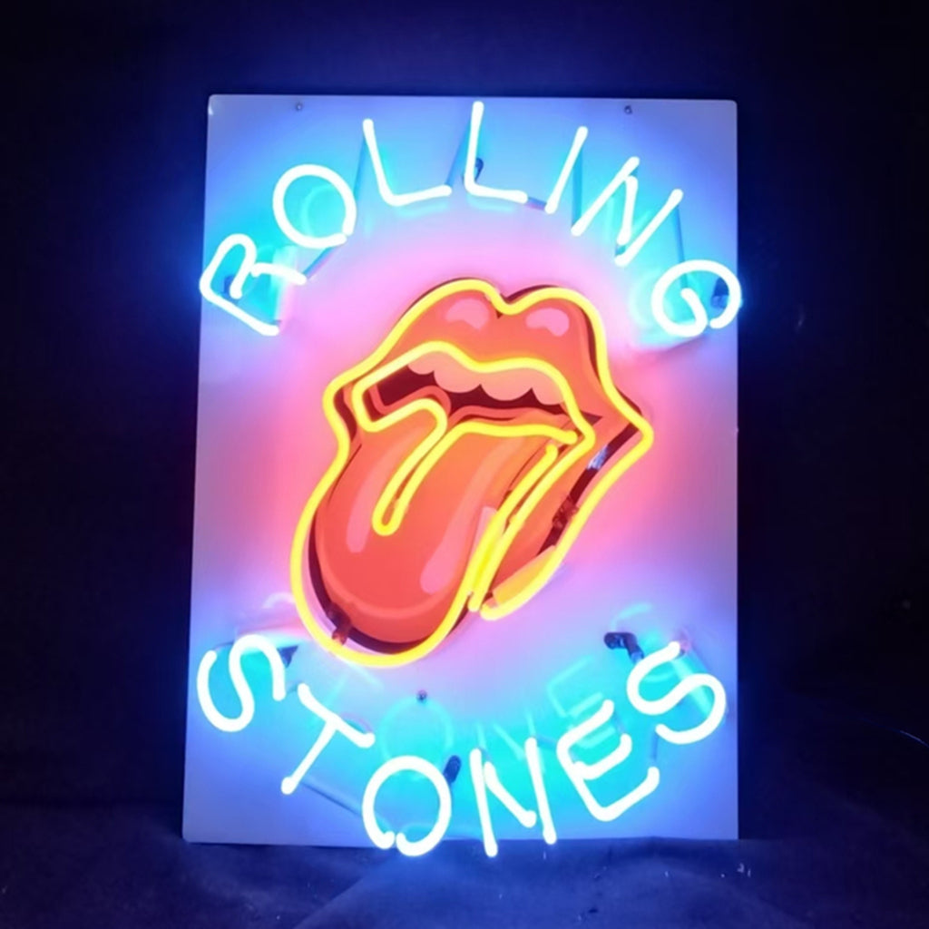 Rolling Stones Rock Roll Band Logo Neon Signs Light