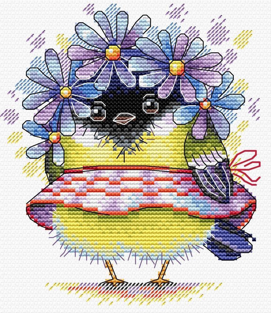Romantic Bird SM-299 Counted Cross Stitch Kit