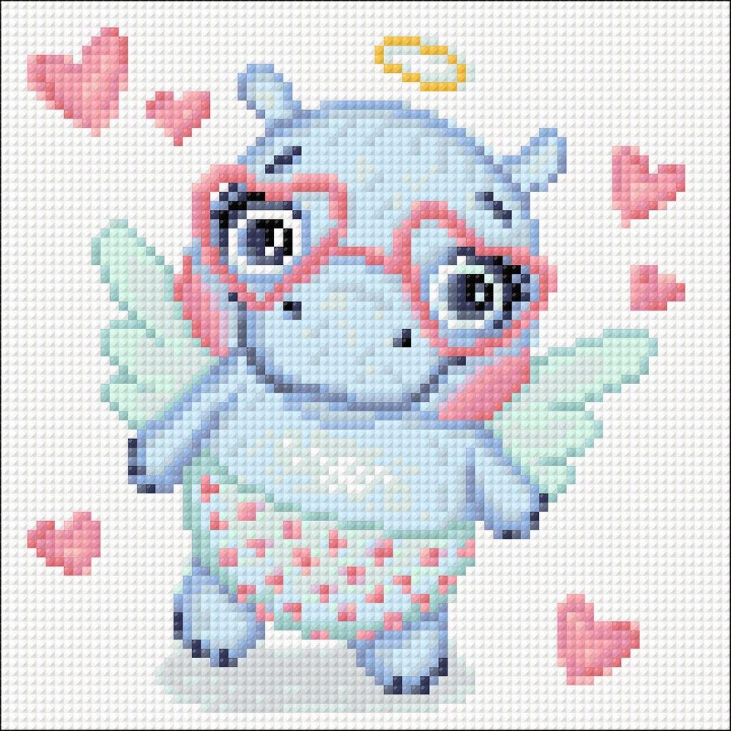 Romantic Hippo CS2694 7.9 x 7.9 inches Crafting Spark Diamond Painting Kit