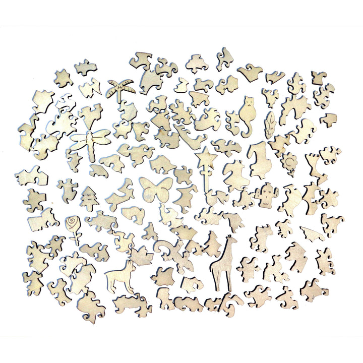 Rooster in Garden - Jigsaw Wooden Puzzle by Wizardi F07N9-17