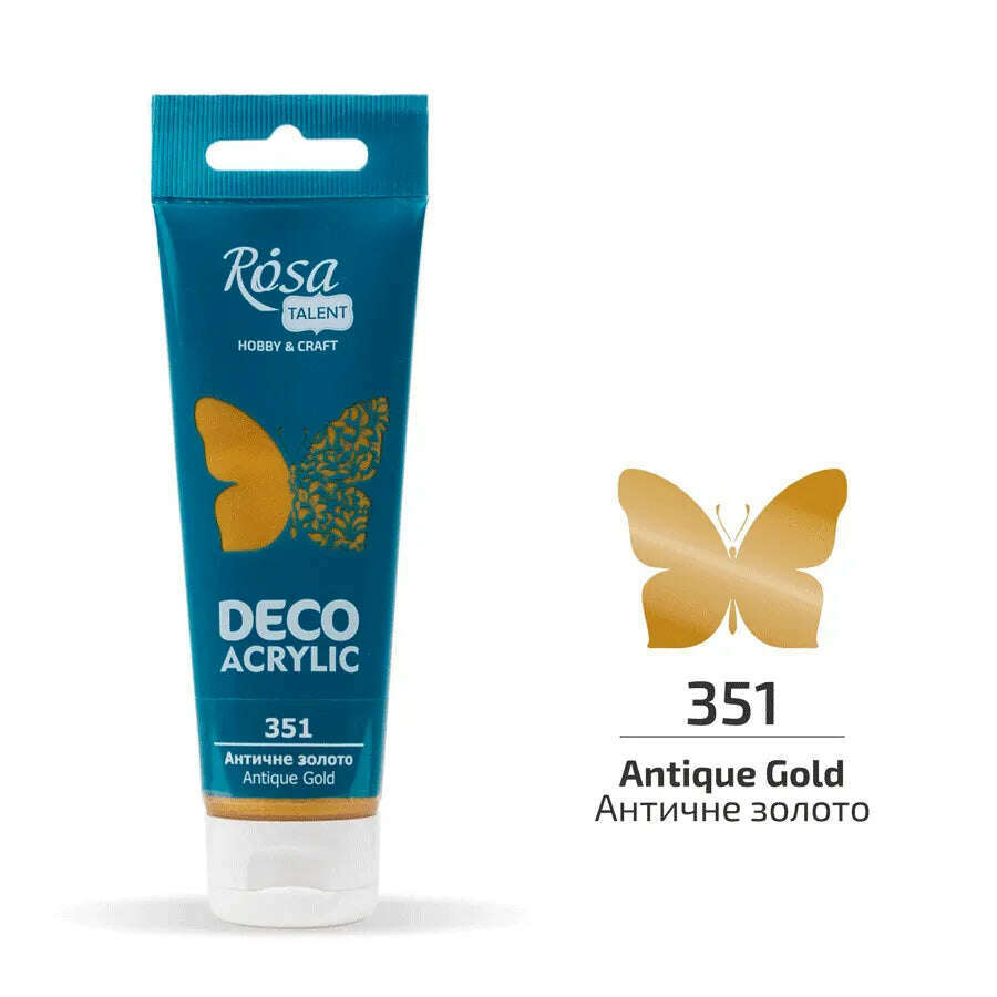 Rosa Studio Acrylic for Decor. (351) Antique Gold. Metallic. 2.54 oz.