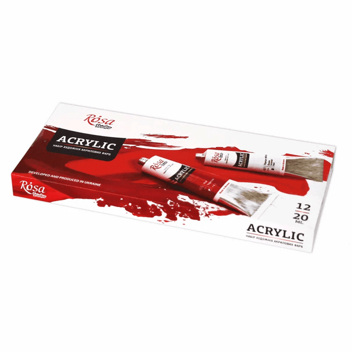Rosa Studio Acrylic Paint Set 12 colors (0.68 oz each)