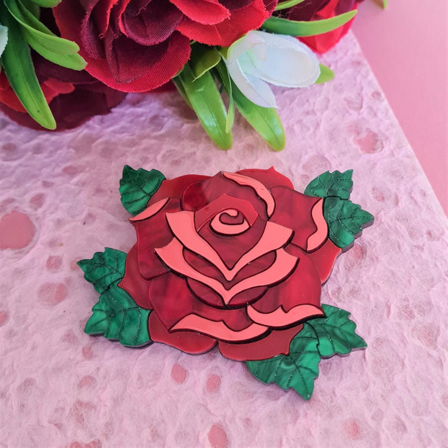 Rose Brooch by Cherryloco Jewellery - 14036-BR 1