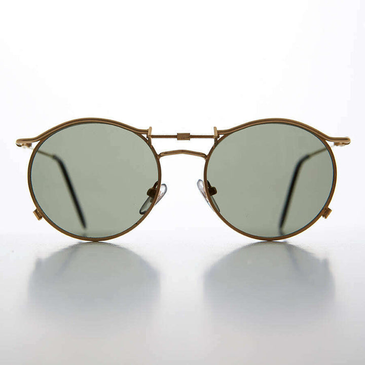 Round 90s Goth Vintage Sunglass - Mackaveli