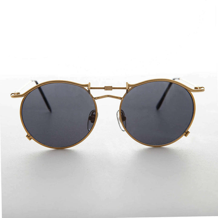 Round 90s Goth Vintage Sunglass - Mackaveli