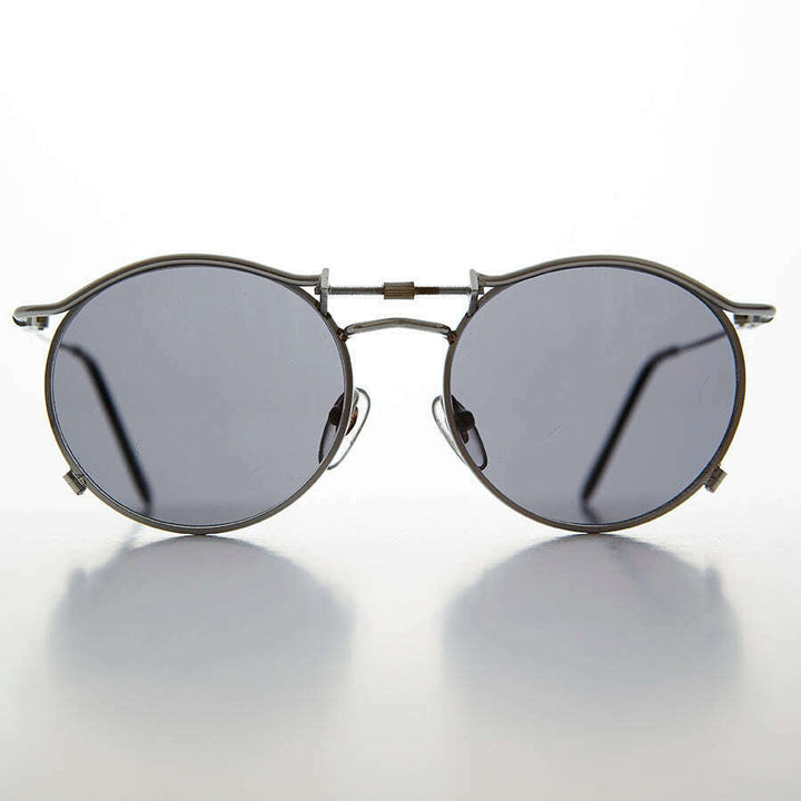 Round 90s Goth Vintage Sunglass - Mackaveli