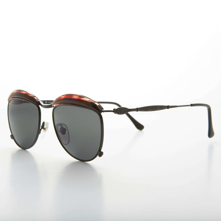 Round Art Deco Metal Victorian Vintage Sunglass - Tricia
