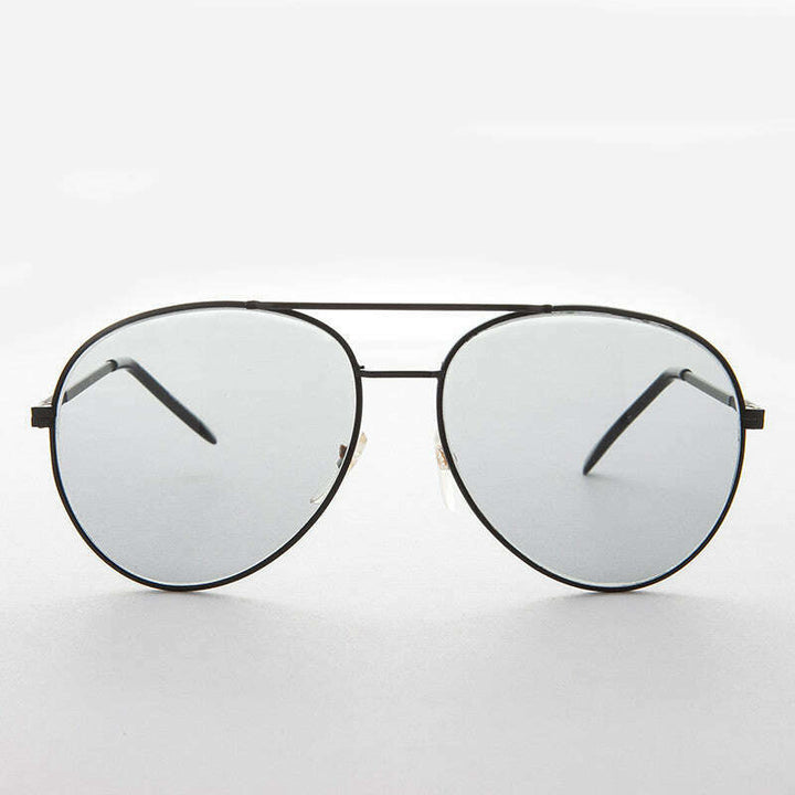 Round Aviator Sunglass with Transition Corning Glass Lens - Bermuda