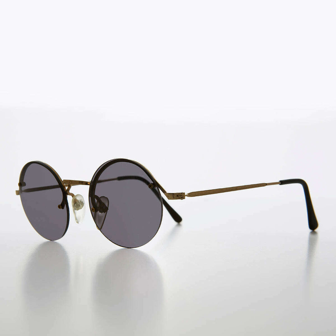 Round Hippy Sunglass with Colored Lenses - Swami