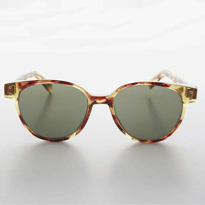 Round Horn Rim Cat Eye Women's Vintage Sunglass - Jackson