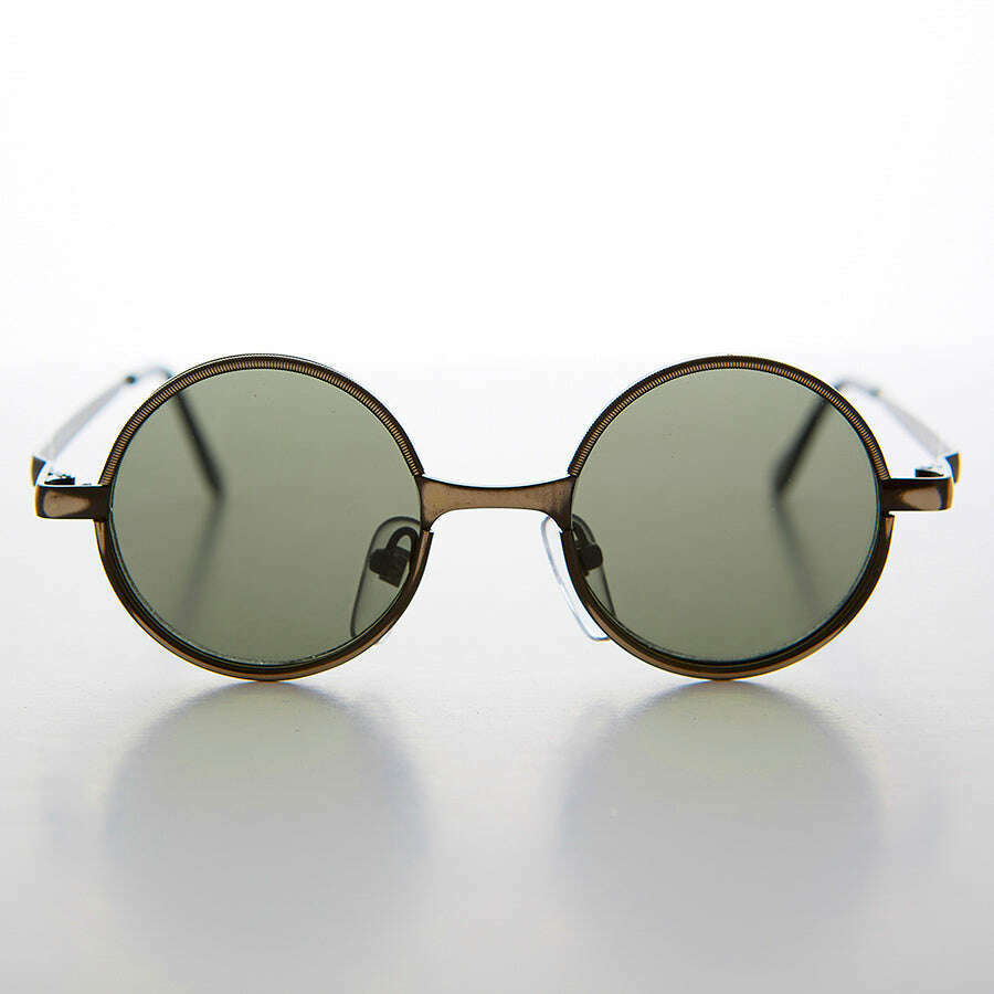 Round Metal Punk Hippie Vintage Steampunk Sunglass - Merlin 1