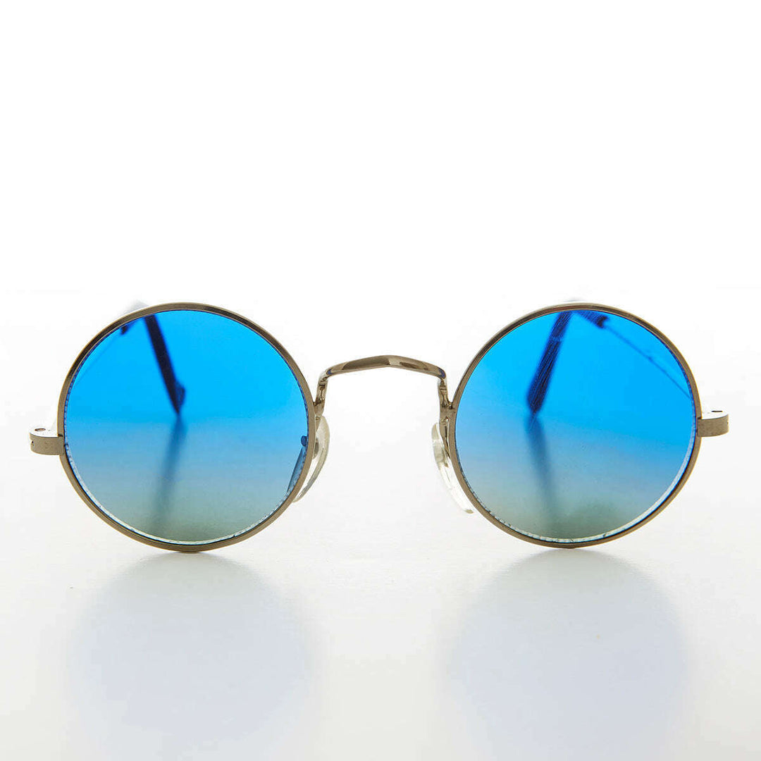 Round Ocean Lens Hippy Vintage Sunglasses - Agean
