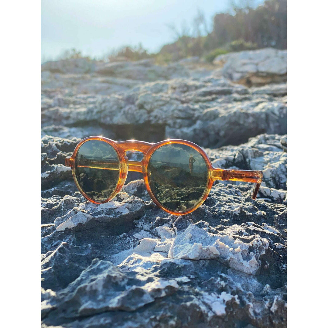 Round Retro Sunglass with Polarized Lens - Miami