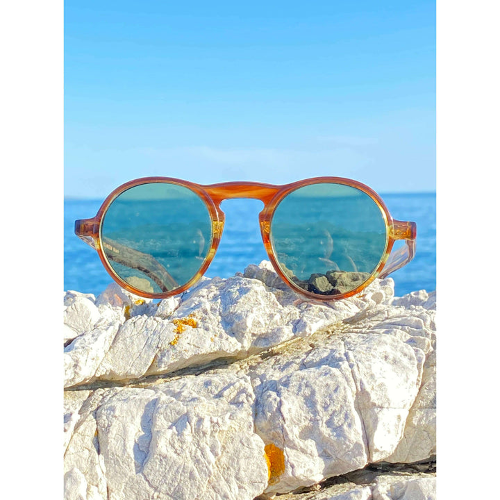 Round Retro Sunglass with Polarized Lens - Miami