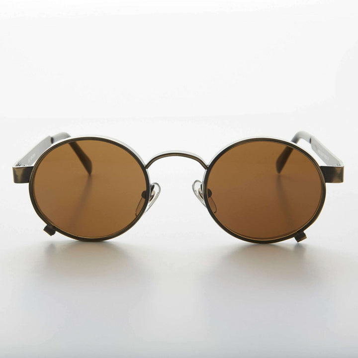 Round Steampunk Vintage Thick Rim Sunglass - Rankin