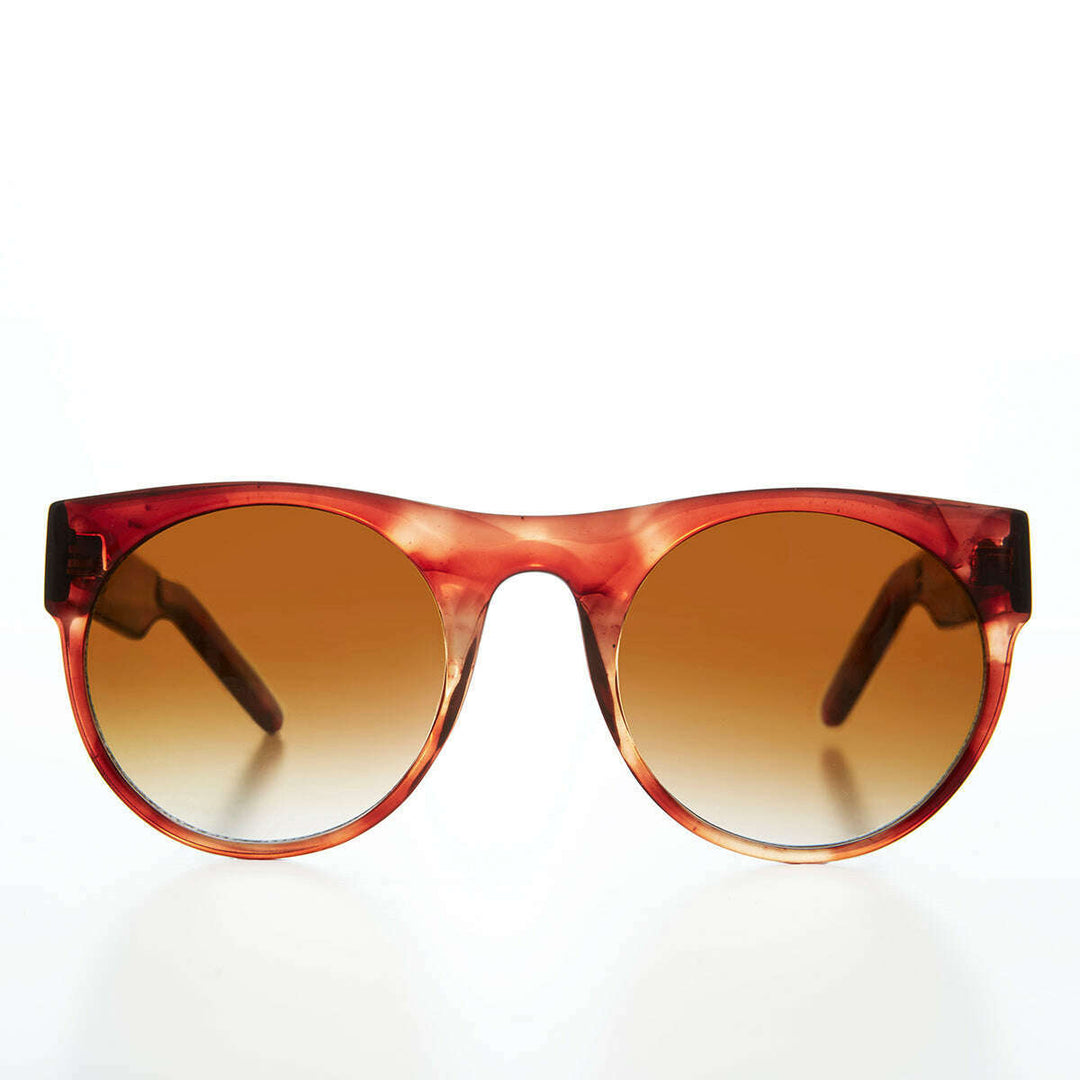 Round Tortoiseshell Unisex Vintage Sunglass - Ontario