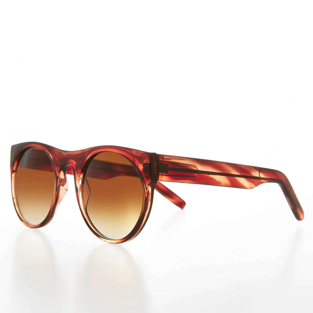 Round Tortoiseshell Unisex Vintage Sunglass - Ontario