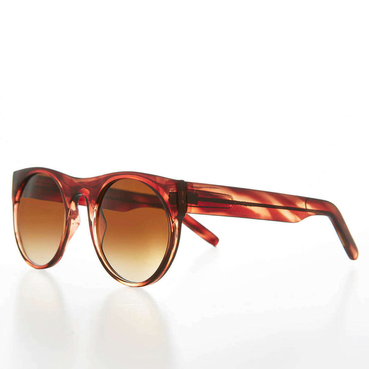 Round Tortoiseshell Unisex Vintage Sunglass - Ontario