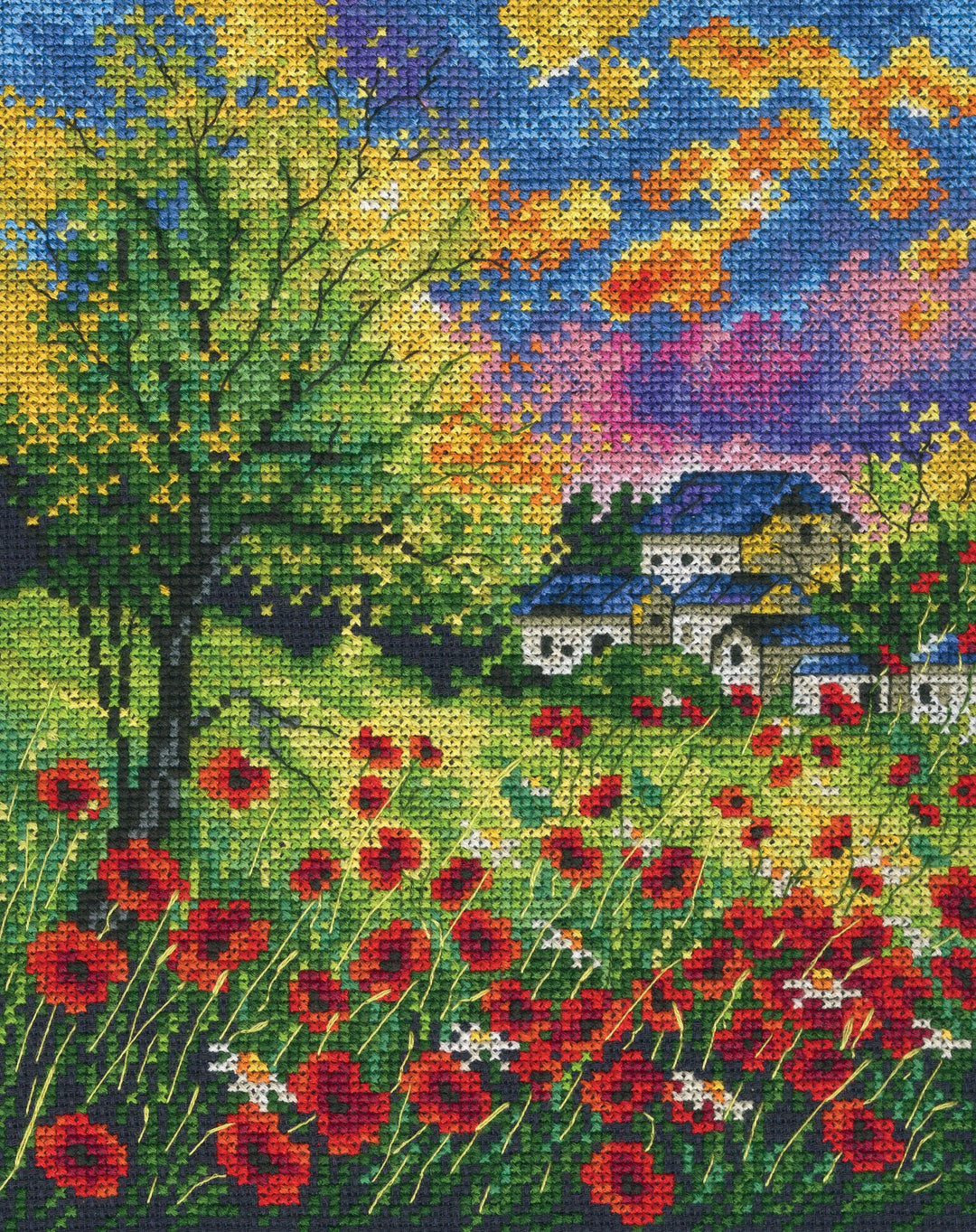Run away poppies M624 Counted Cross Stitch Kit