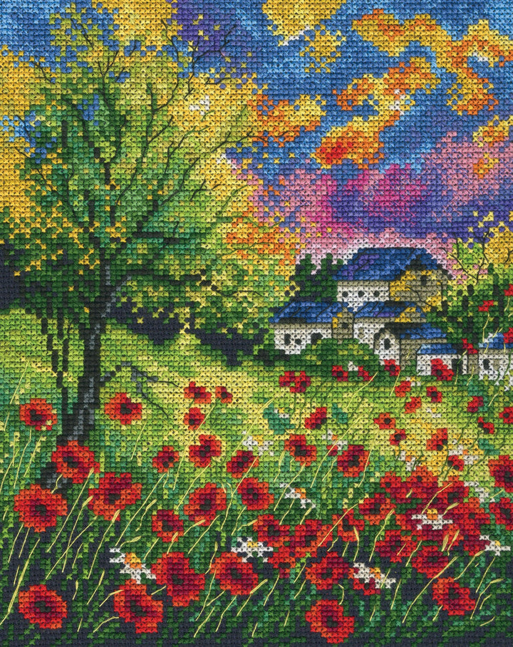 Run away poppies M624 Counted Cross Stitch Kit