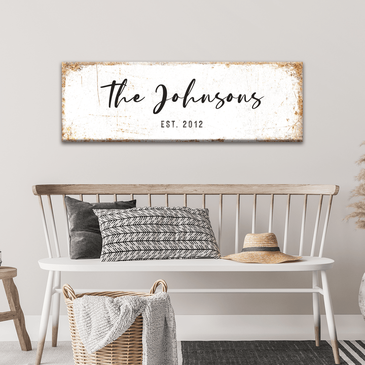 Rustic Family Name Sign