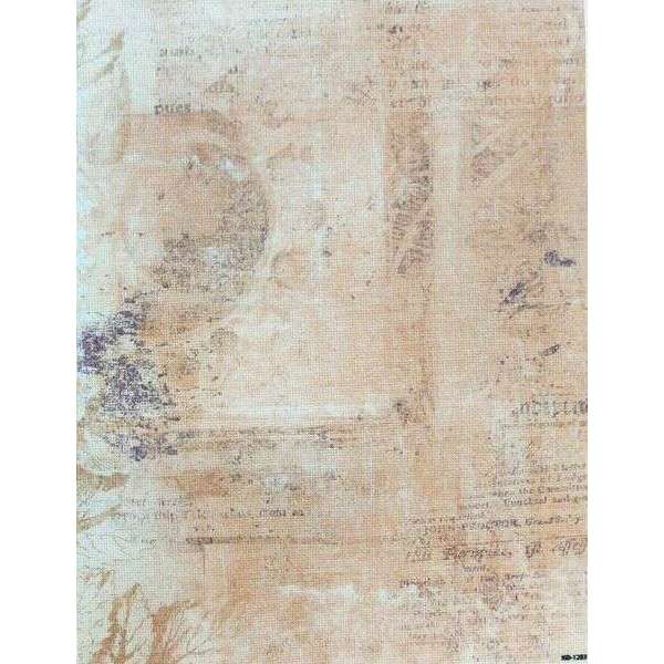 Rustic Impressions Designer Printed AIDA Fabric. Canvas for embroidery with an applied background  KF-1283A