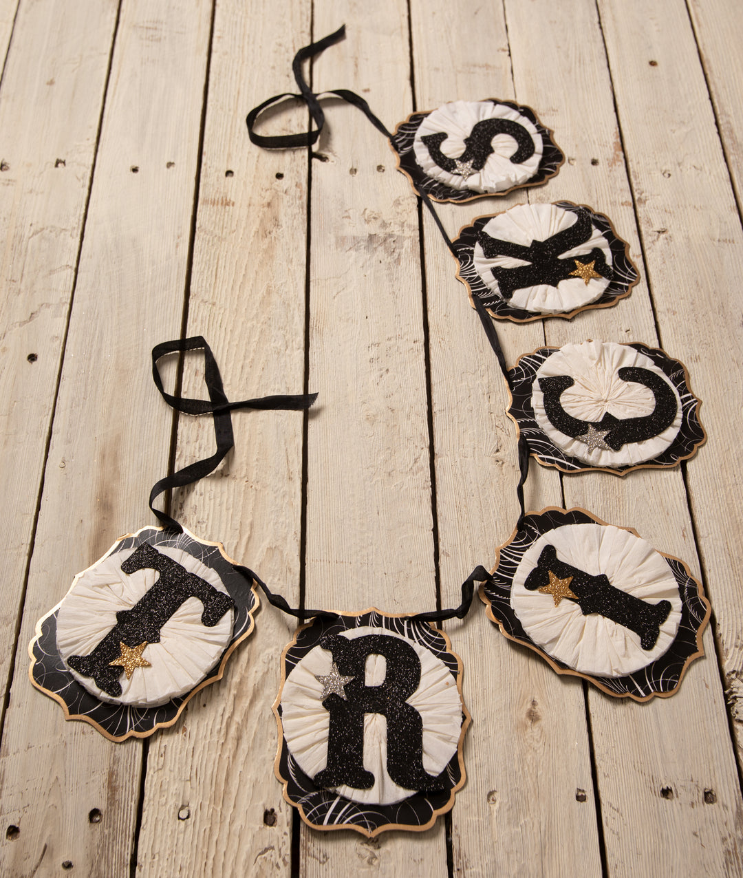 Tricks & Stars Garland by Bethany Lowe Designs, halloween decor