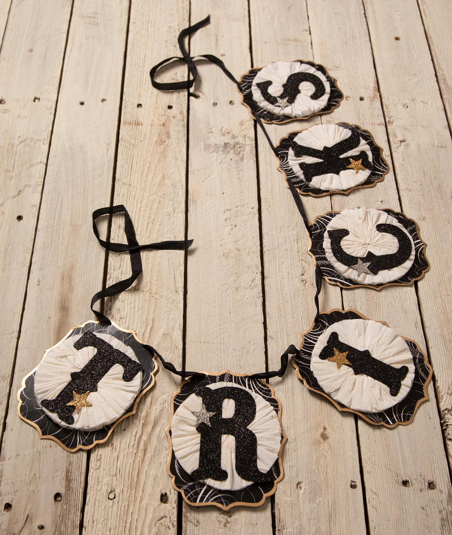 Tricks & Stars Garland by Bethany Lowe Designs, halloween decor