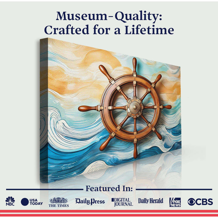 Sailboat Ship Wheel Coastal Wall Art II