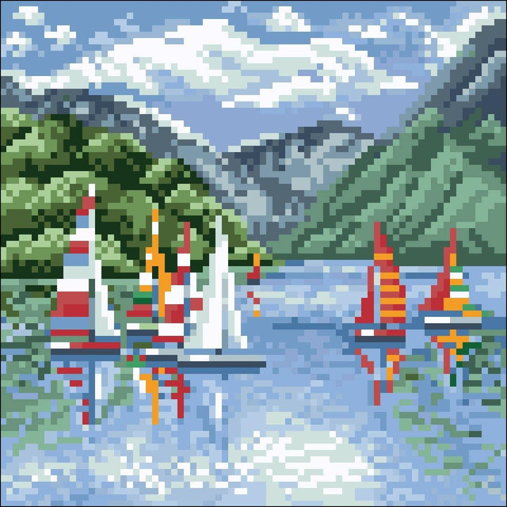 Sailing Ships CS2623 7.9 x 7.9 inches Crafting Spark Diamond Painting Kit