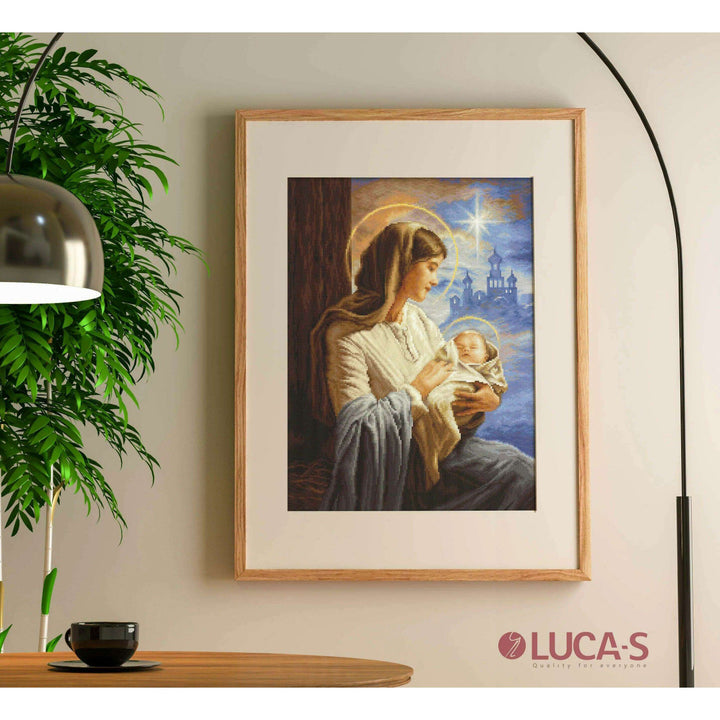 Saint Mary and The Child B617L Counted Cross-Stitch Kit