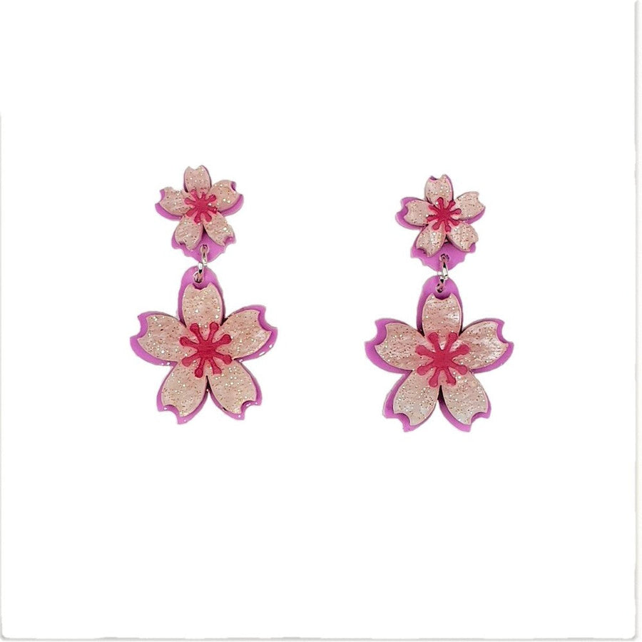Sakura Blossom Earrings by Cherryloco Jewellery